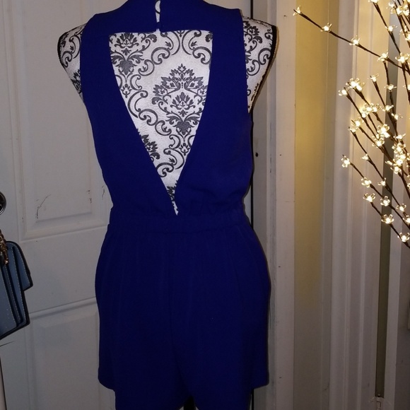 Gorgeous royal blue romper shorts. - Picture 3 of 4